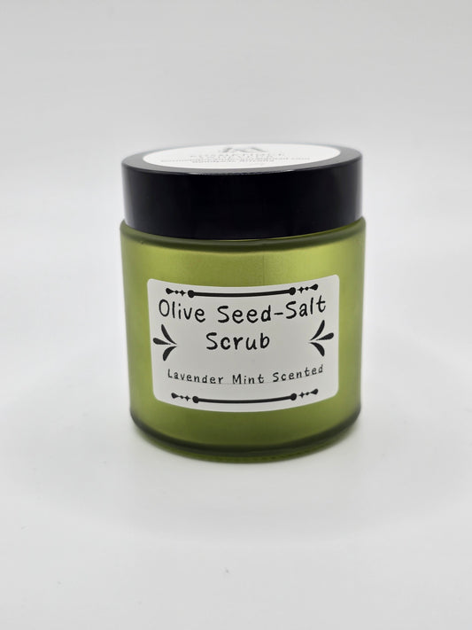 Olive Seed Dead Sea Salt Scrub- Lavender Mint Scented