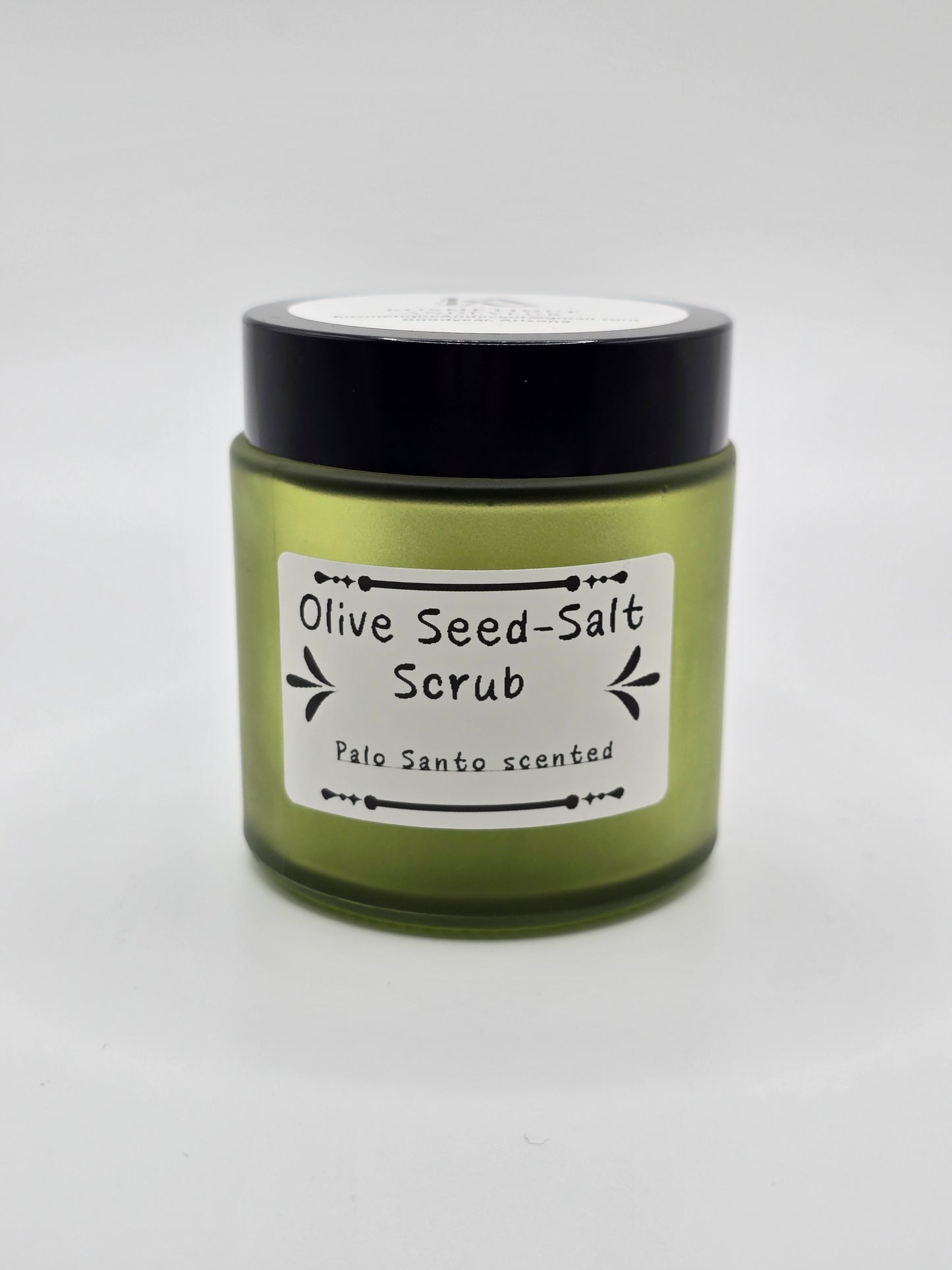Olive Seed Dead Sea Salt Scrub- Palo Santo Scented
